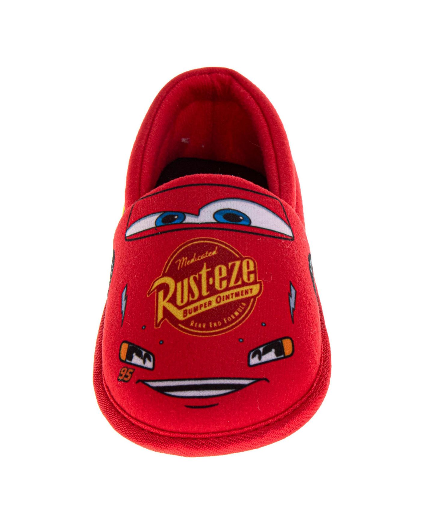 Детские домашние тапочки Disney Cars Lightning McQueen, плюшевые, 5-11 лет, цвет: Красный — фото 5