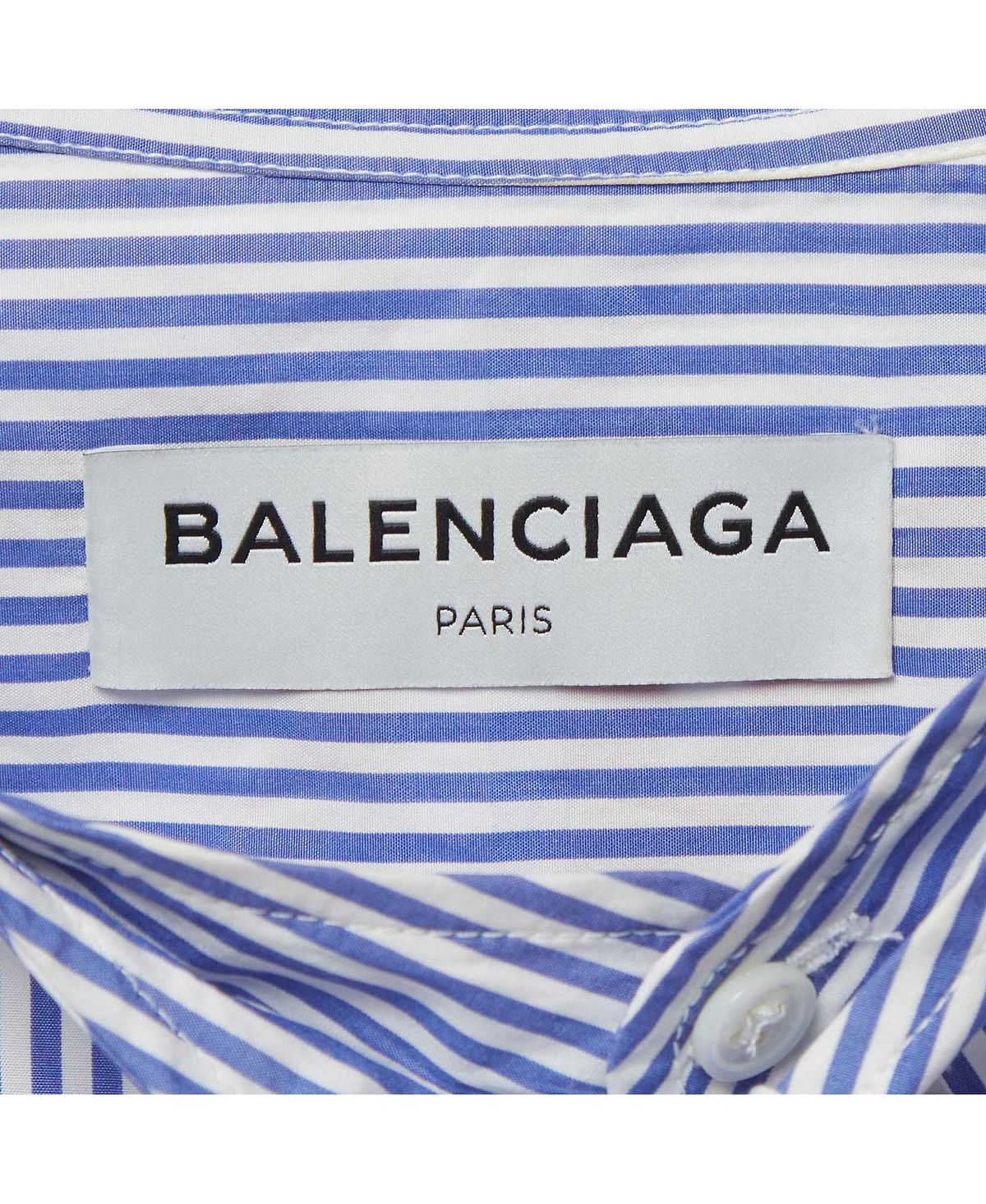 Pre-Owned Balenciaga Women's Striped Cotton Oversized Shirt view 5 — MAYCSS fashion products