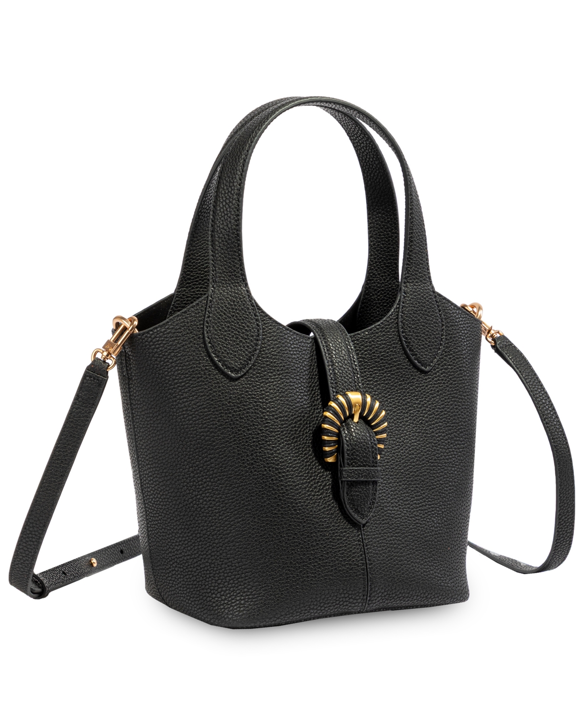 Sam Edelman Lucy Buckle Leather Medium Crossbody Handbag