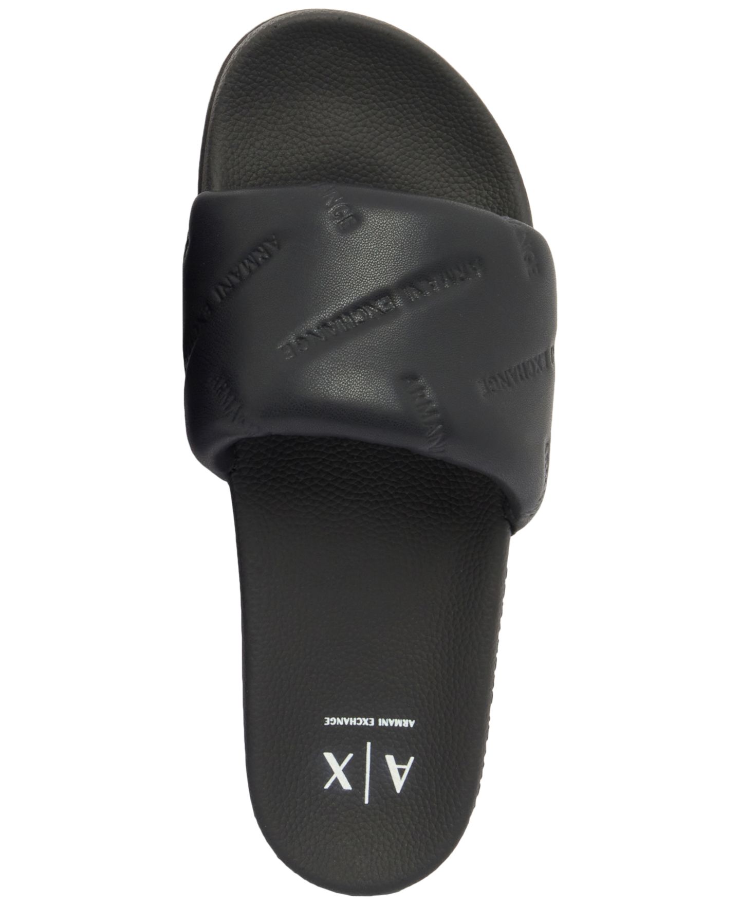 Мужские сандалии A|X Armani Exchange Mykonos Puffy Lettering, цвет: Чёрный — фото 4