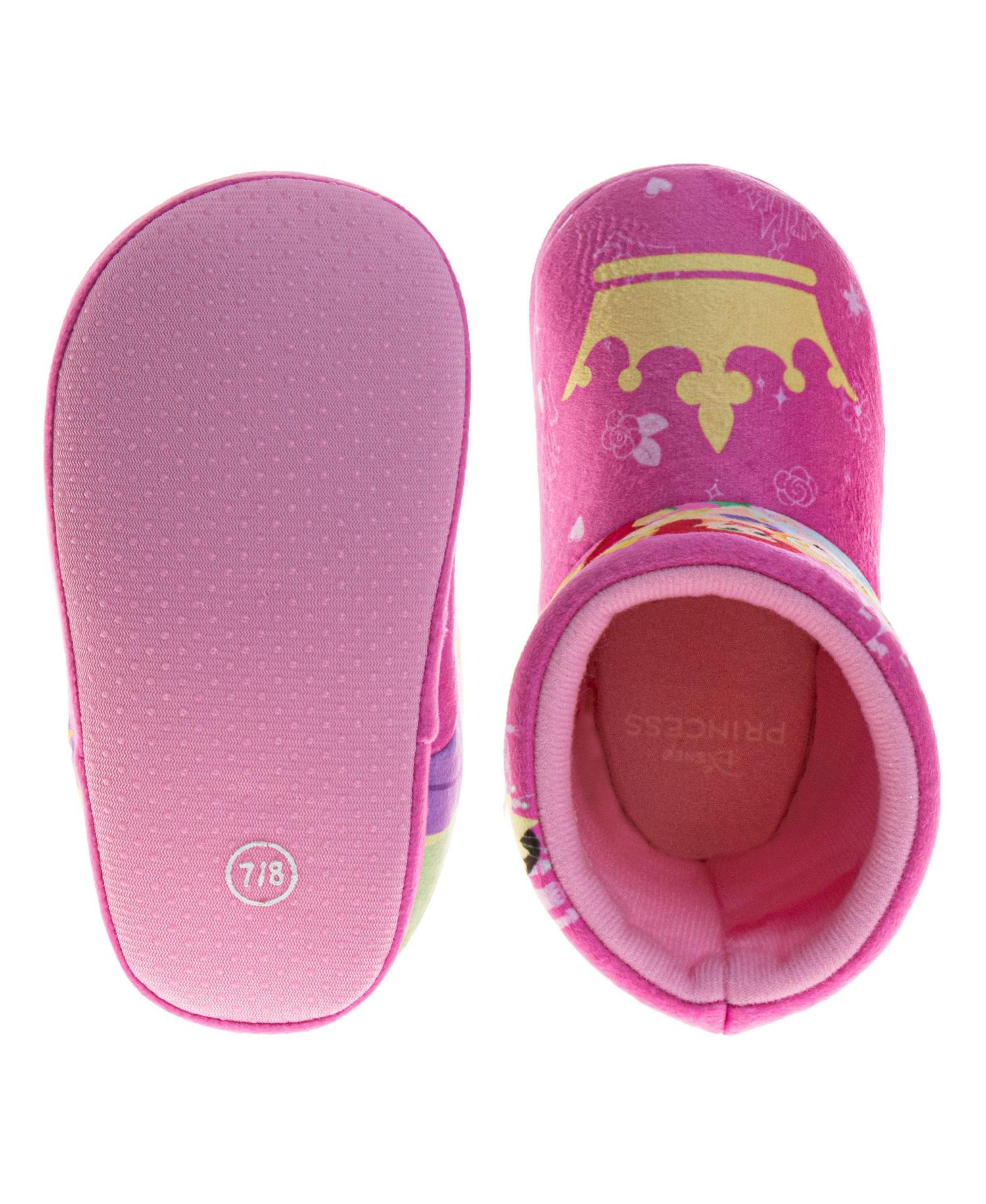 kids Toddler (size 5-6 to 11-12 )Princess Belle Booties Warm, Fluffy, House Slippers