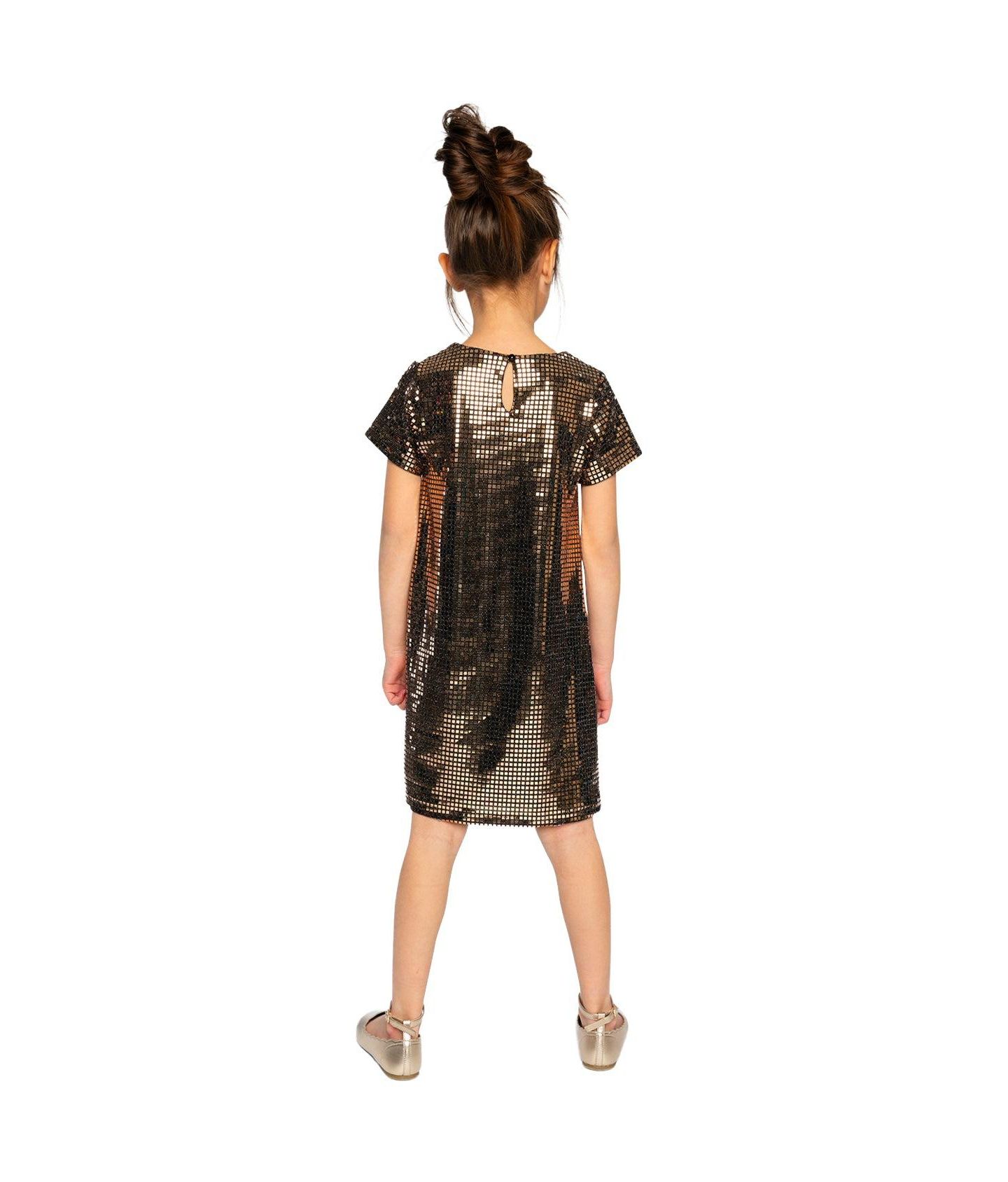 Платье Deux par Deux Short Sleeve A Line Dress для девочек-малышей, цвет: Бежевый — фото 6