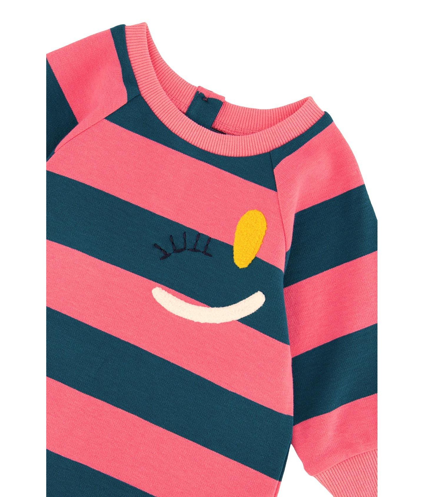 Платье Deux par Deux Engineer Stripe Dress для девочек, цвет: Розовый / Зелёный — фото 7