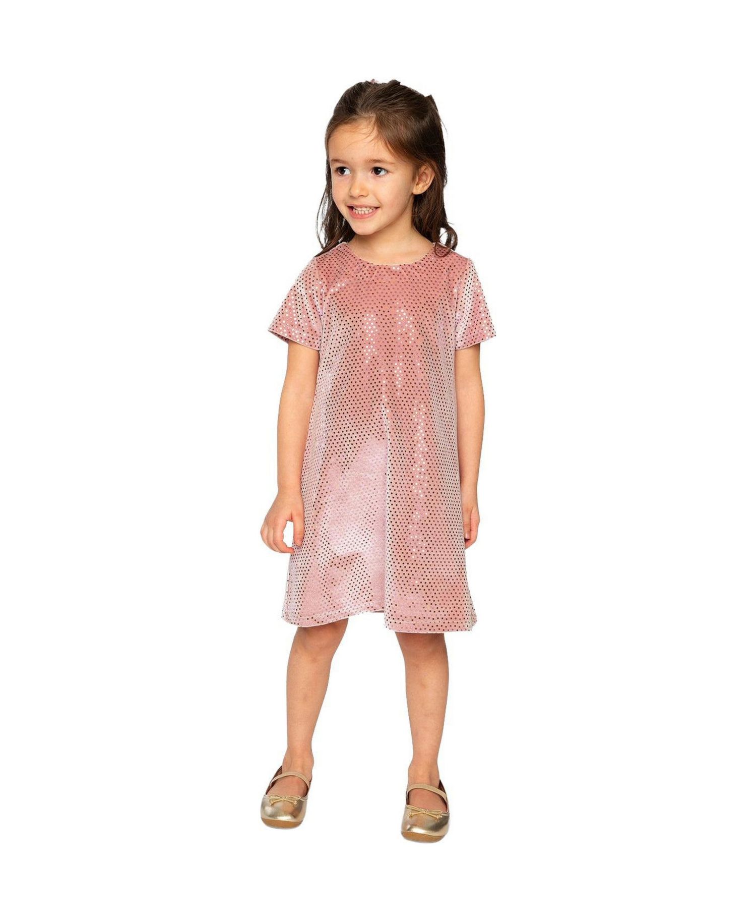 Big Girls 6-14Y Short Sleeve A Line Dress
