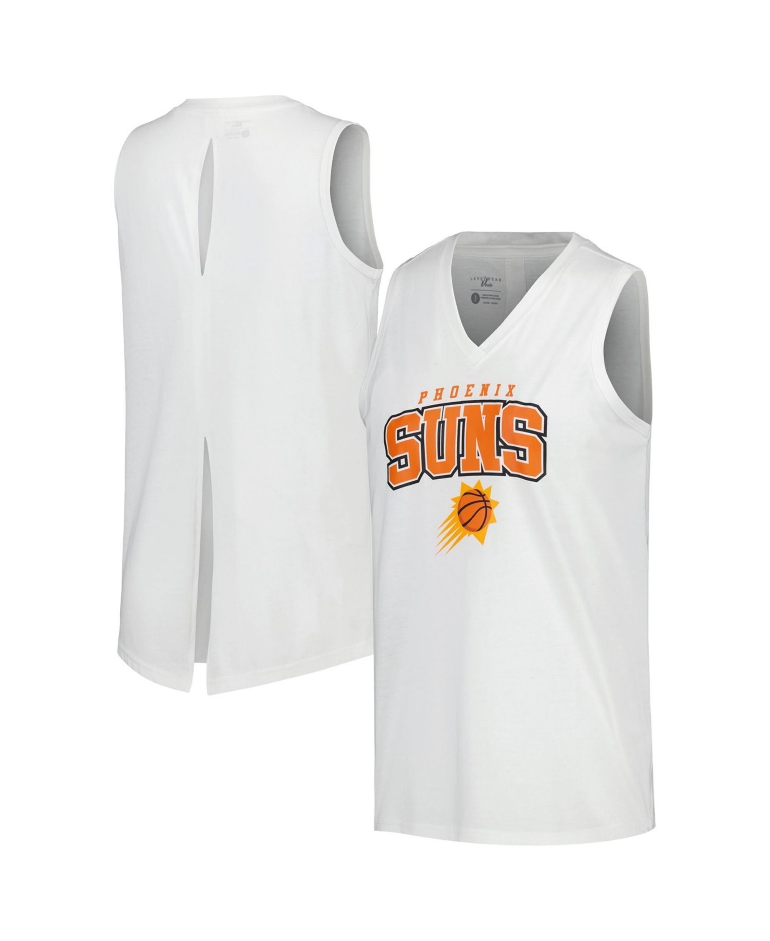 Women's White Phoenix Suns Paisley Peekaboo Tank Top