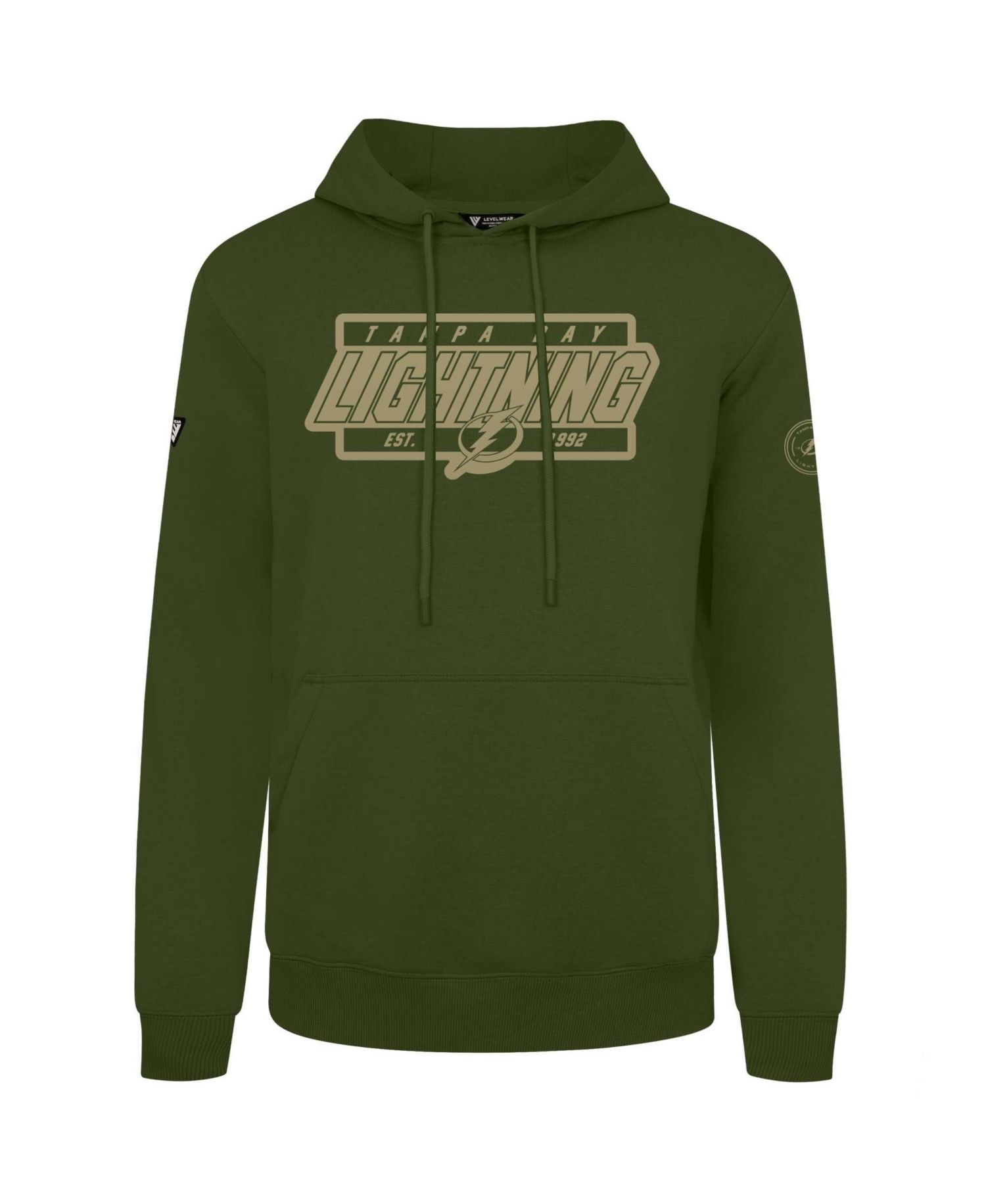 Men's Olive Tampa Bay Lightning Podium Pullover Hoodie