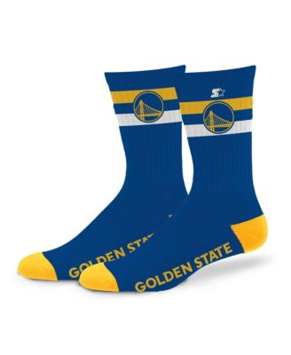 Men's and Women's Golden State Warriors Team Color Two-Stripe Crew Socks