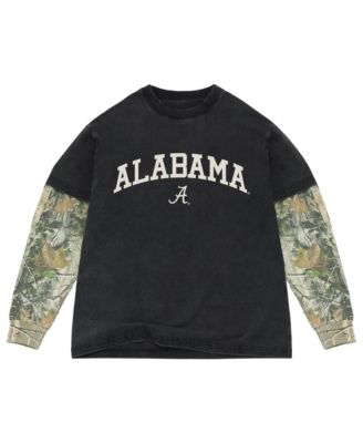 Men's Black/Camo Alabama Crimson Tide Back Bay Twofer Heavyweight Long Sleeve T-Shirt