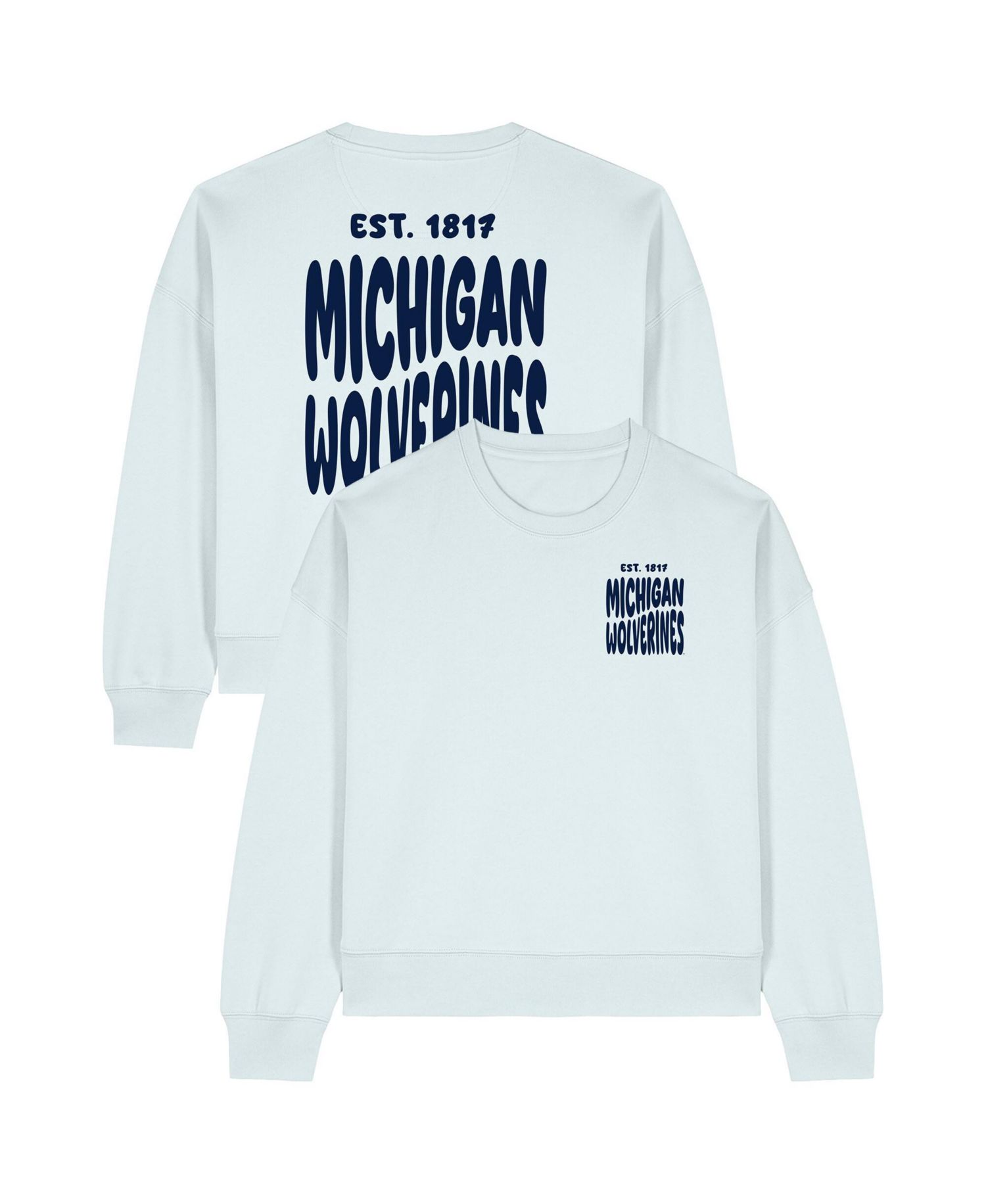 Women's Light Blue Michigan Wolverines Cloud Sweatshirt