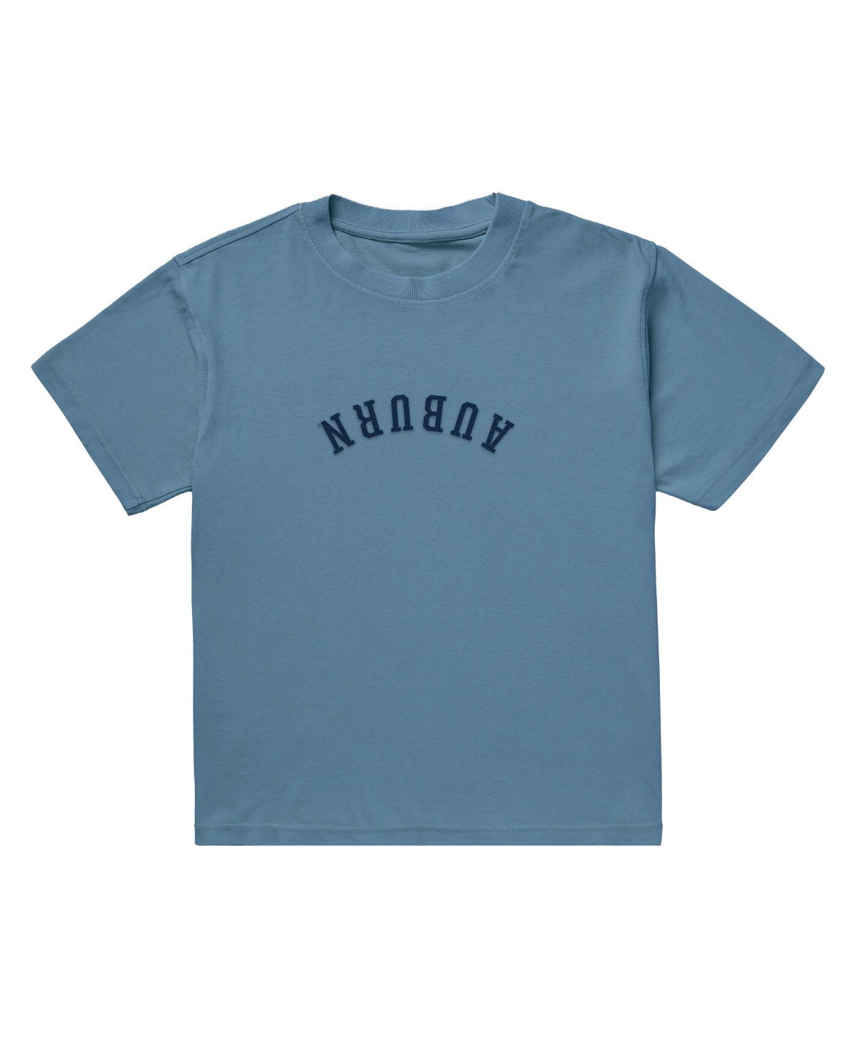 Uscape Apparel Men's Light Blue Auburn Tigers Upside Down Embroidered Vintage Heavyweight T-Shirt