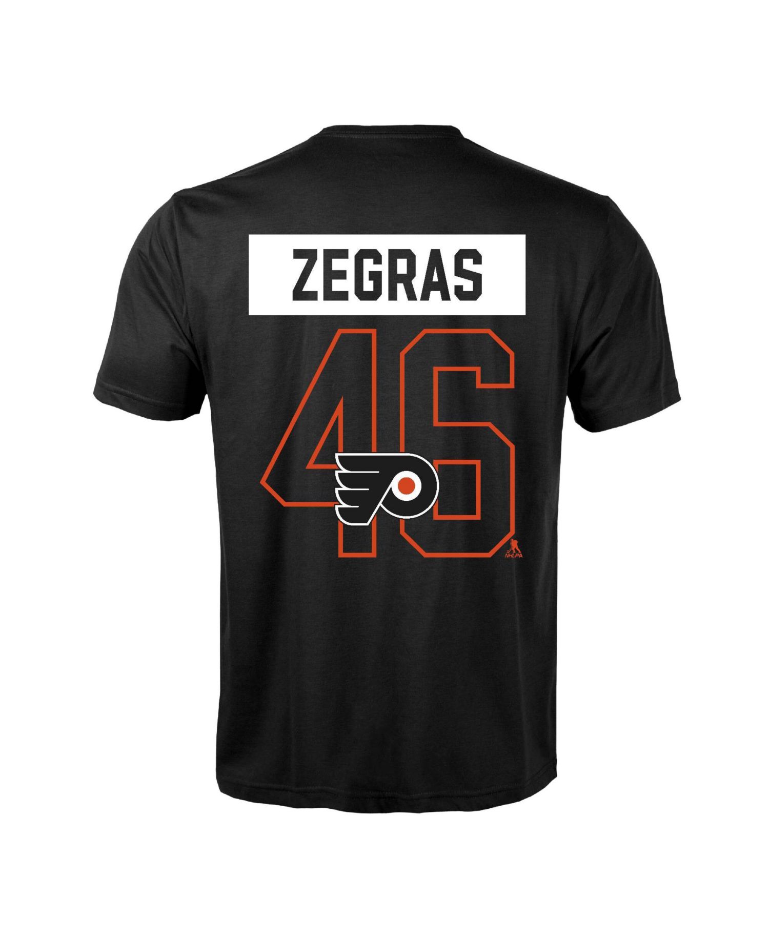 Men's Trevor Zegras Black Philadelphia Flyers Richmond Name & Number T-Shirt