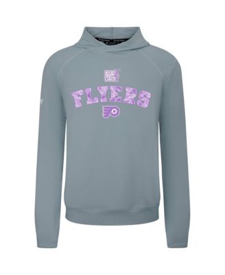 Men's Gray Philadelphia Flyers Hockey Fights Cancer Mandate Tri-Blend Hoodie