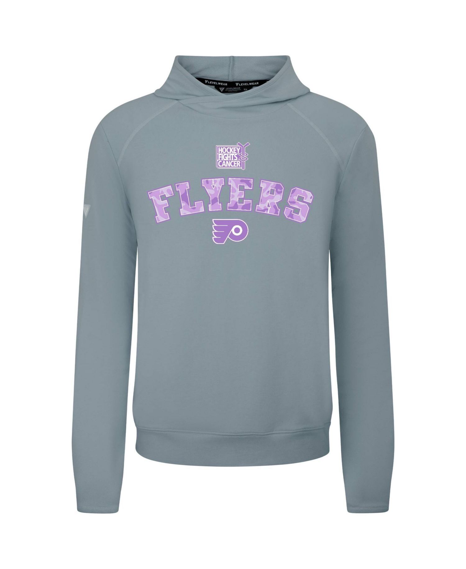 Men's Gray Philadelphia Flyers Hockey Fights Cancer Mandate Tri-Blend Hoodie