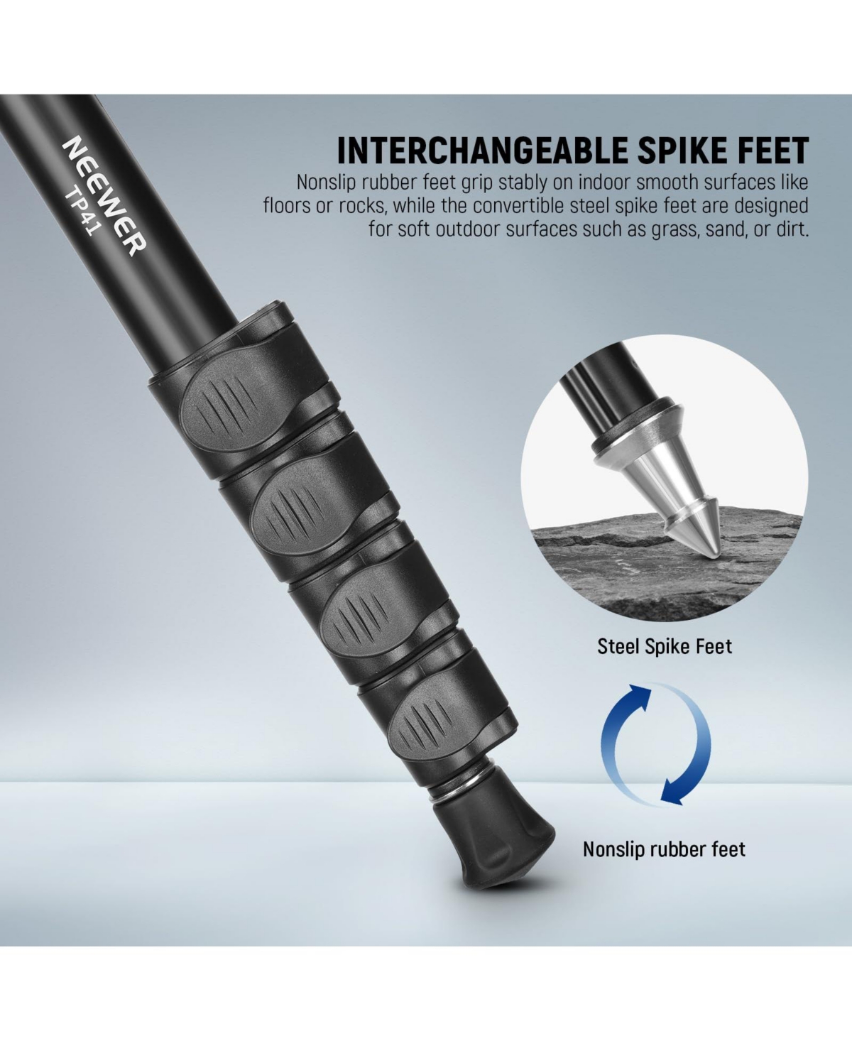 Neewer TP41 Camera Monopod with 155cm, 17.6lb