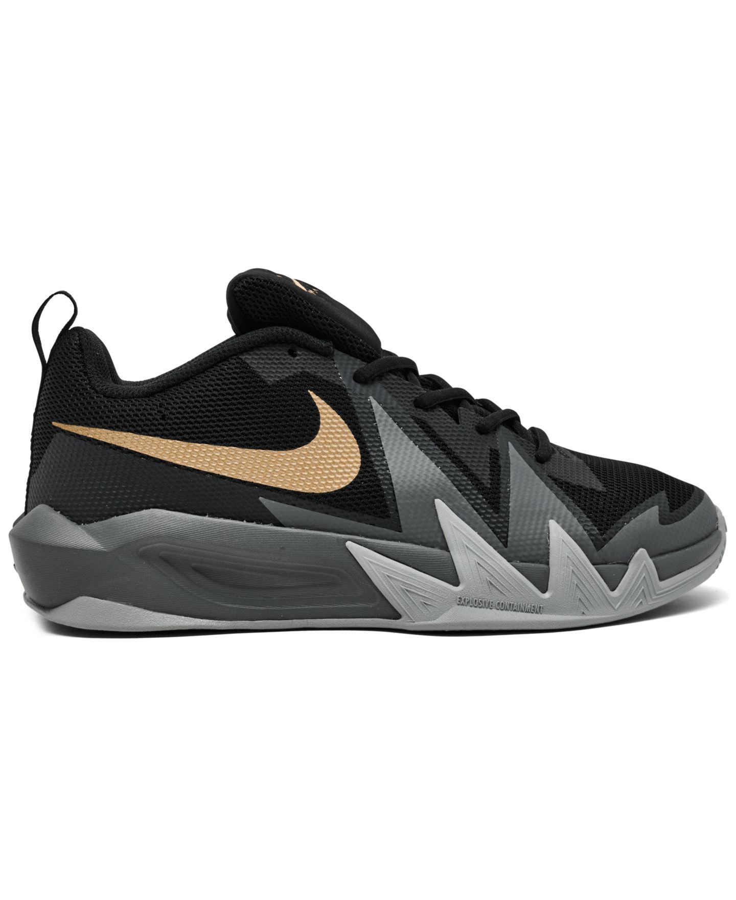 Кроссовки Nike S.T. Dynamite Basketball Sneakers from Finish Line для мальчиков, цвет: Чёрный / Серый — фото 2