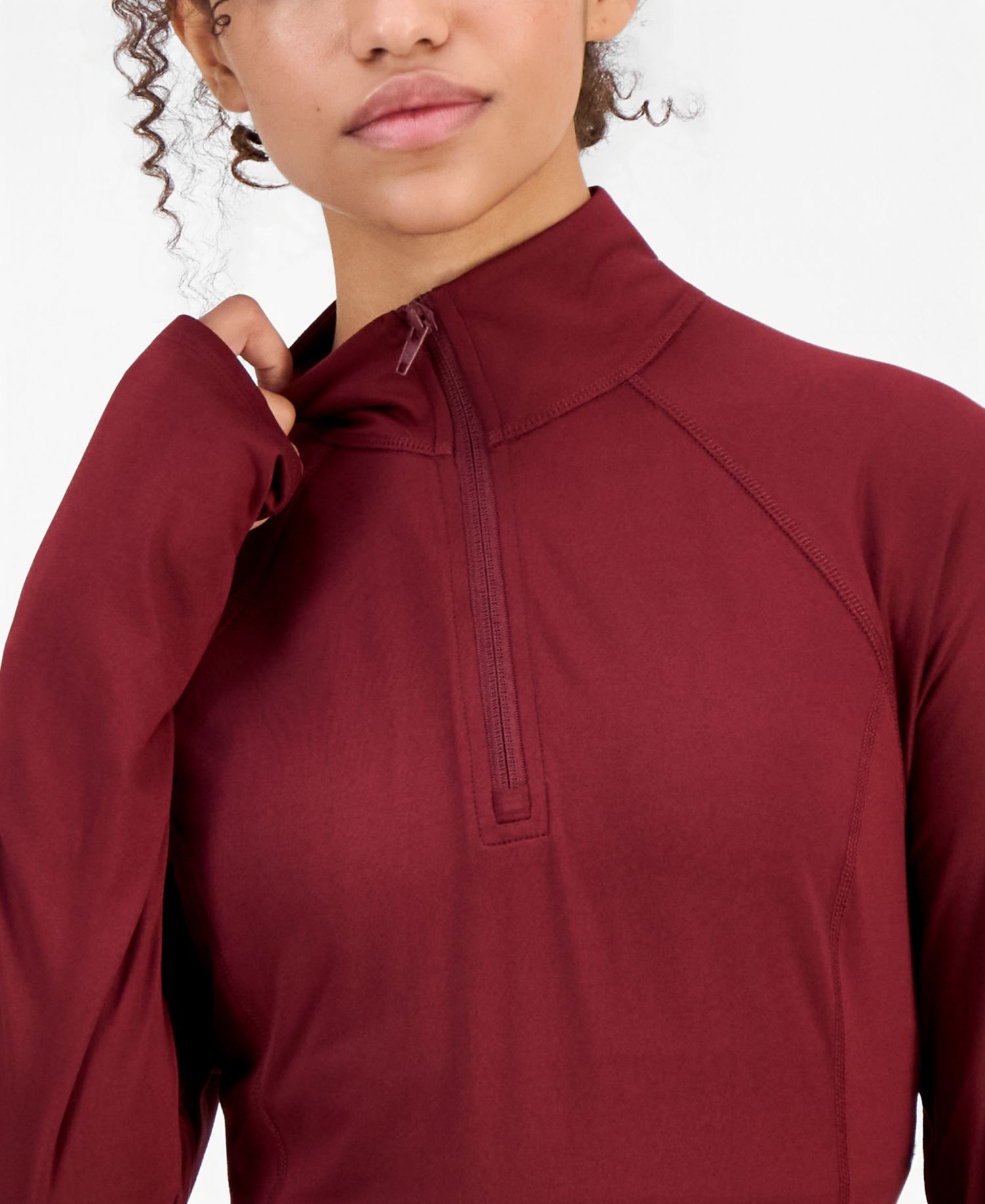 Women's Long-Sleeve Mock-Neck Quarter-Zip Pullover