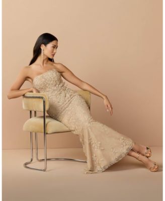 gold cocktail dress macys Gold Lauren Ralph Dresses