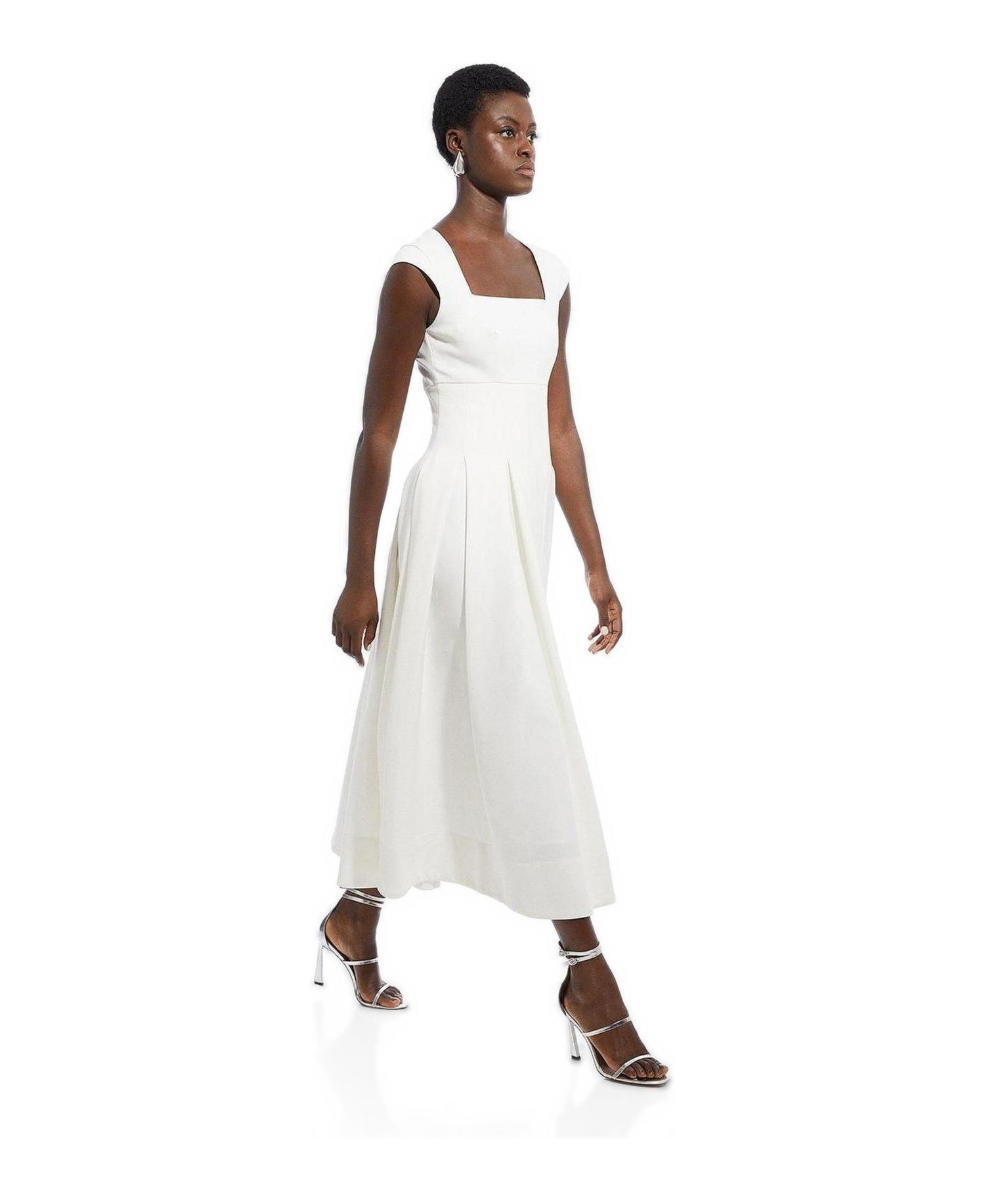 Women's Square Neck Midi Dress