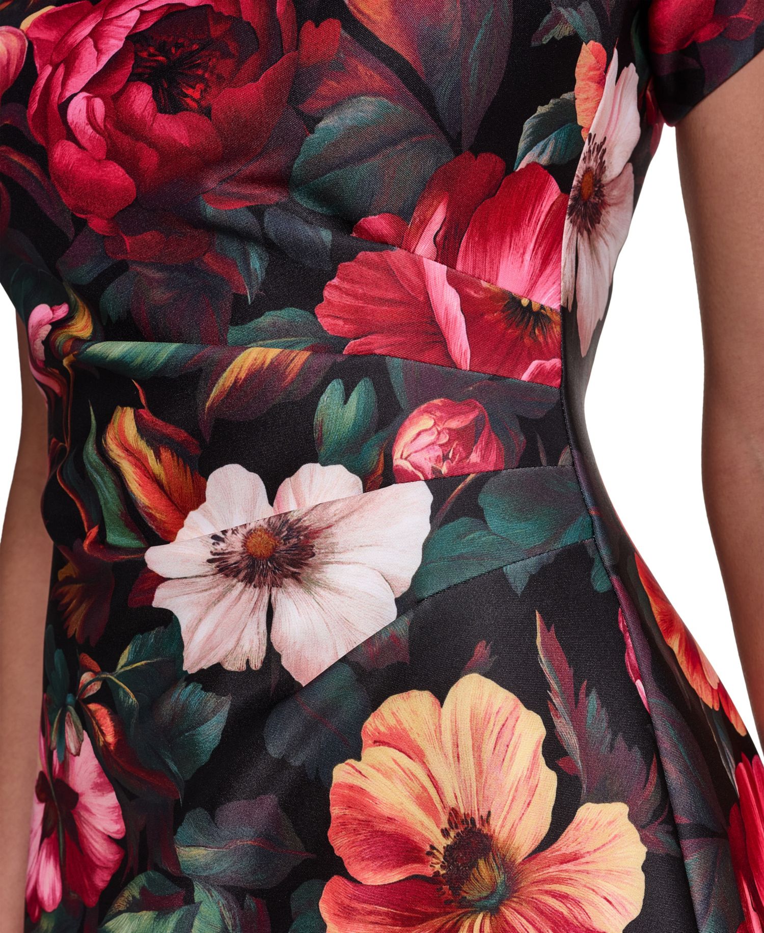 Women's Puff-Sleeve Boat Neck Dress