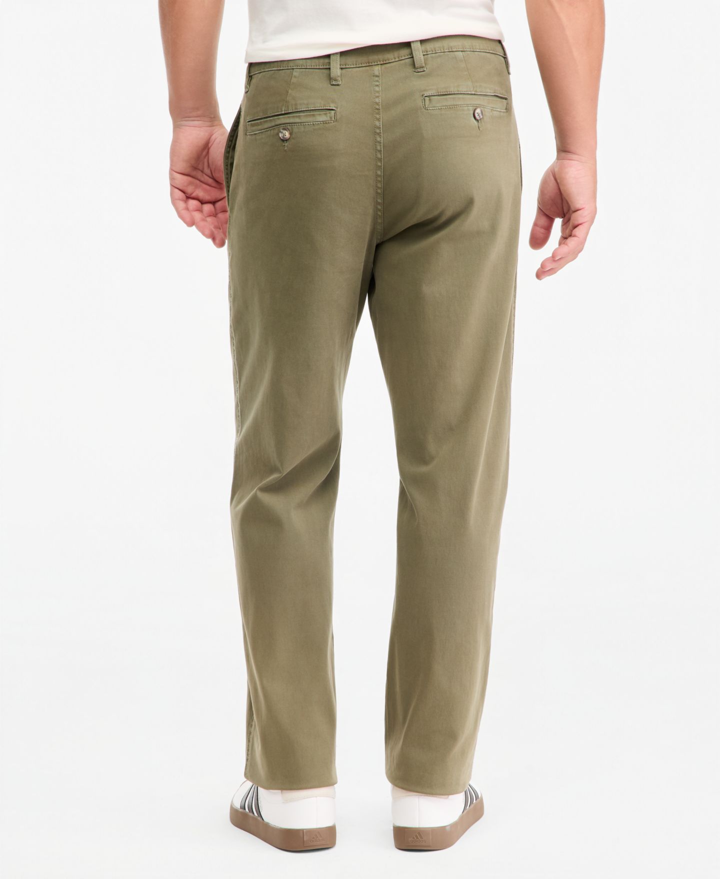 Мужские брюки Sun + Stone Cotton-Blend 32" Inseam Relaxed Chino, цвет: Шалфейный — фото 3