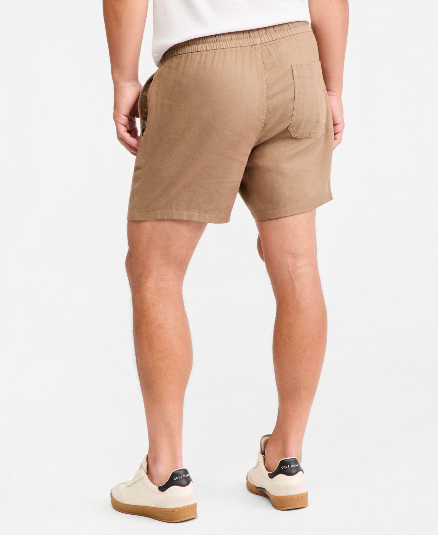 Мужские шорты Sun + Stone Chase Regular-Fit 6" Linen Blend, цвет: Just Java — фото 3