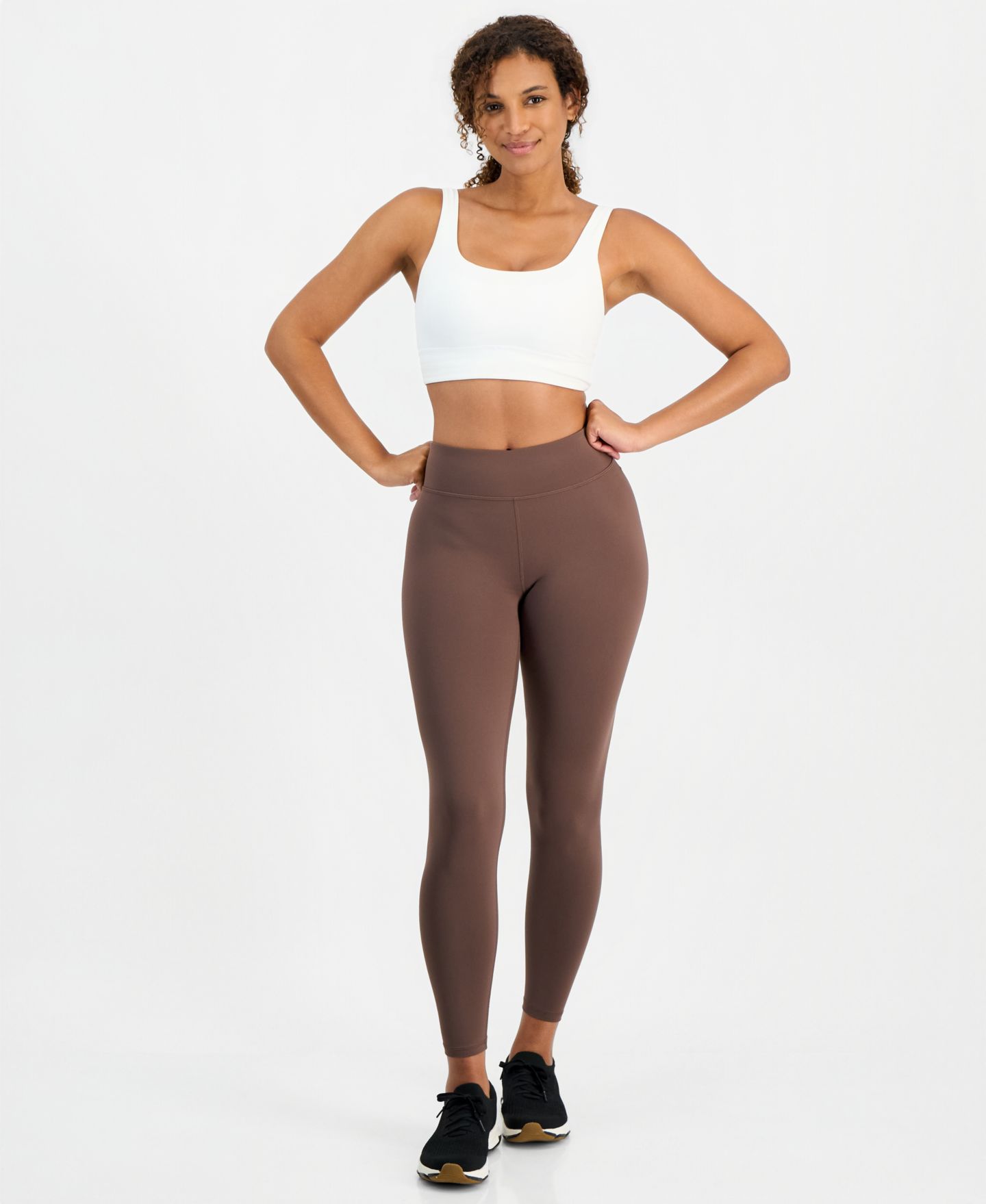 Женские леггинсы ID Ideology SF Legging 7/8 High-Waisted Stash Pocket, цвет: Brownie — фото 3