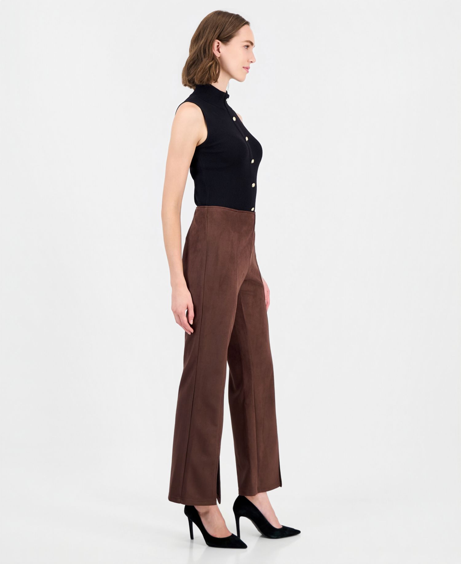 Women's High-Waisted Flare-Leg Pants