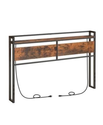 Queen Size Headboard with 2 Power Outlets, 4 USB Ports and Adjustable Height