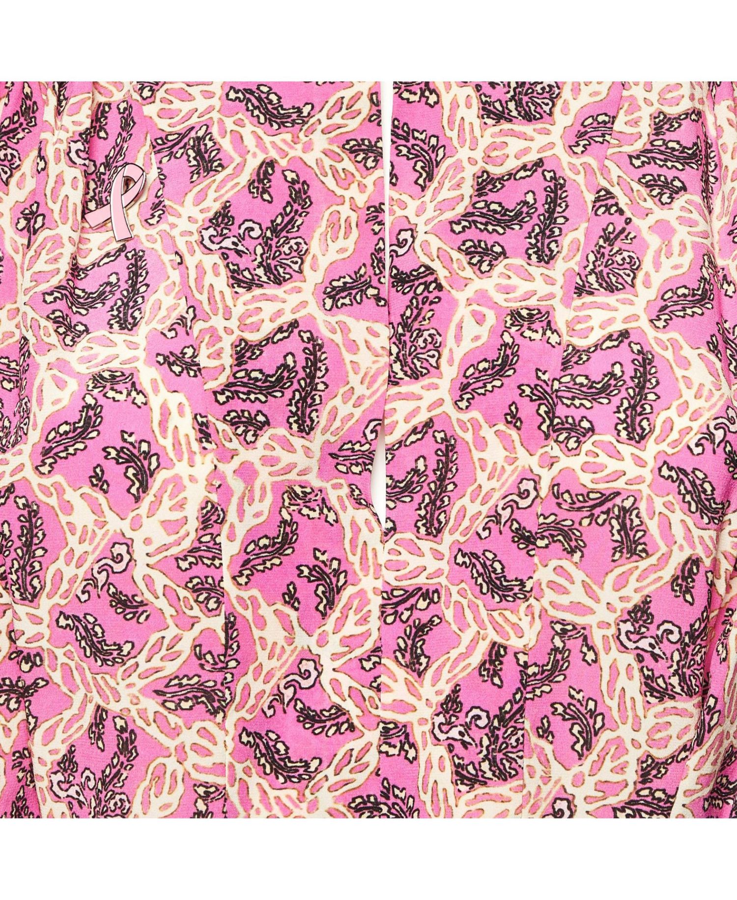Women's Zarga Paisley Print Silk Pleated Top