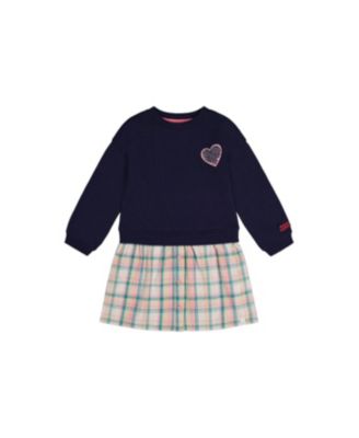 Toddler Girls Girl(2T-5T) Bi-Material Dress