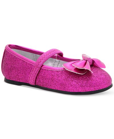 Nina Little Girls' or Toddler Girls' Hazelle Glitter & Bow Ballet Flats