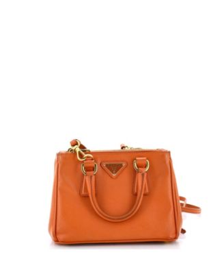 Mini Double Zip Lux Tote Saffiano Leather