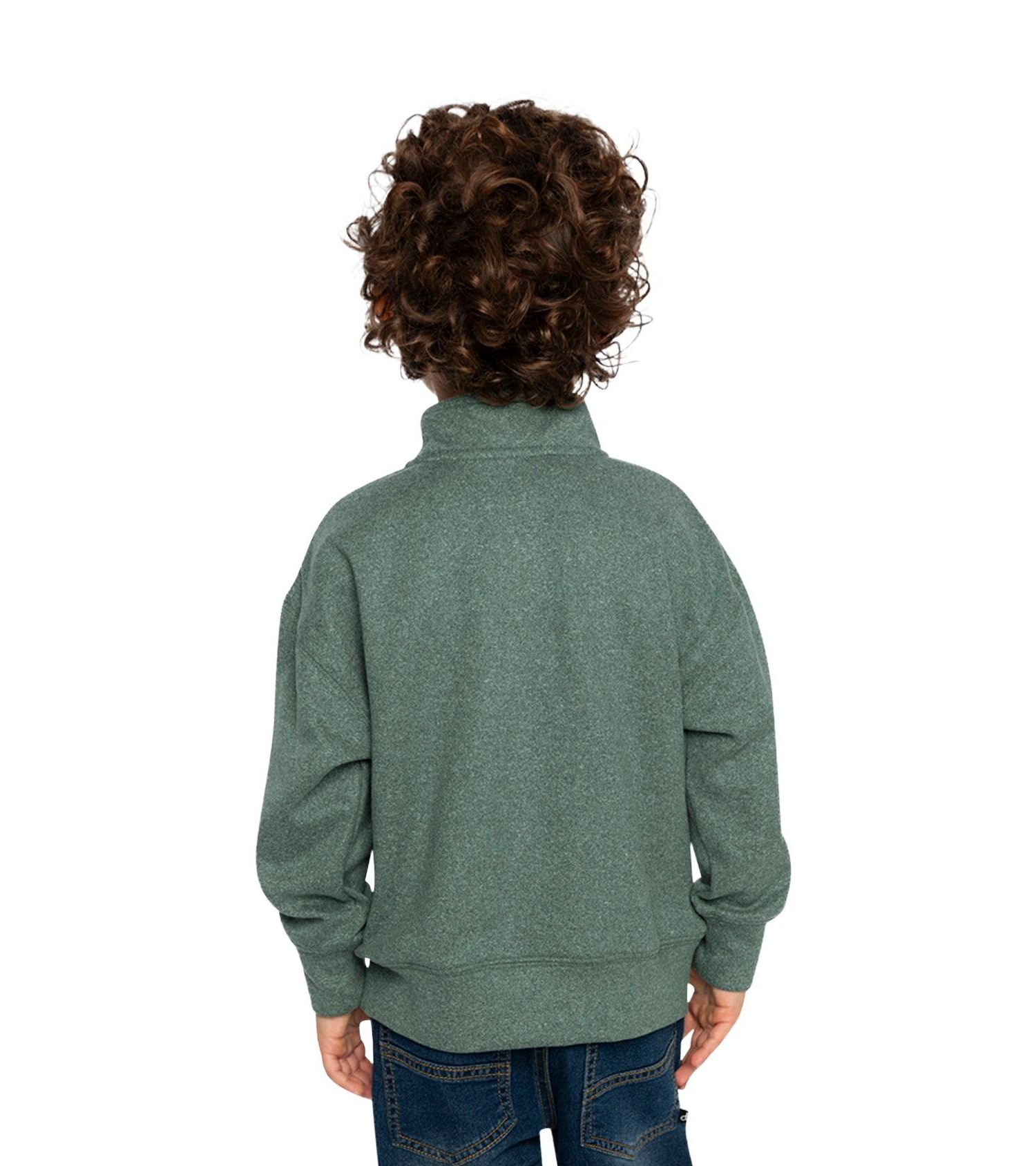 Little Boys 6 - 12 Half Zip Mock Neck Sweater