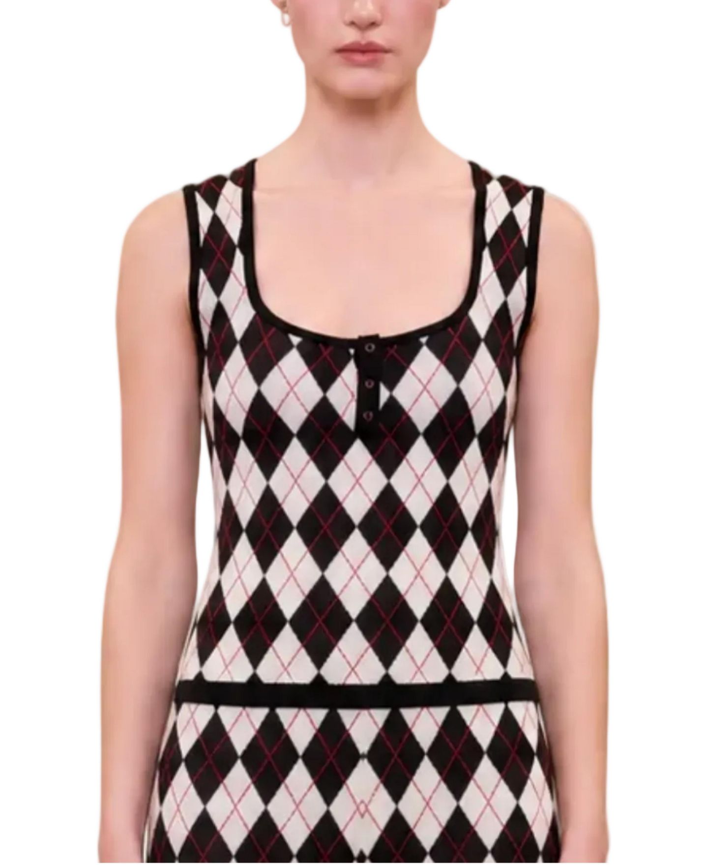 Женский топ PCFG Daydreamers Argyle Sleeveless Knit — фото 1