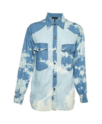 Women's Tie-Dye Western Denim Shirt