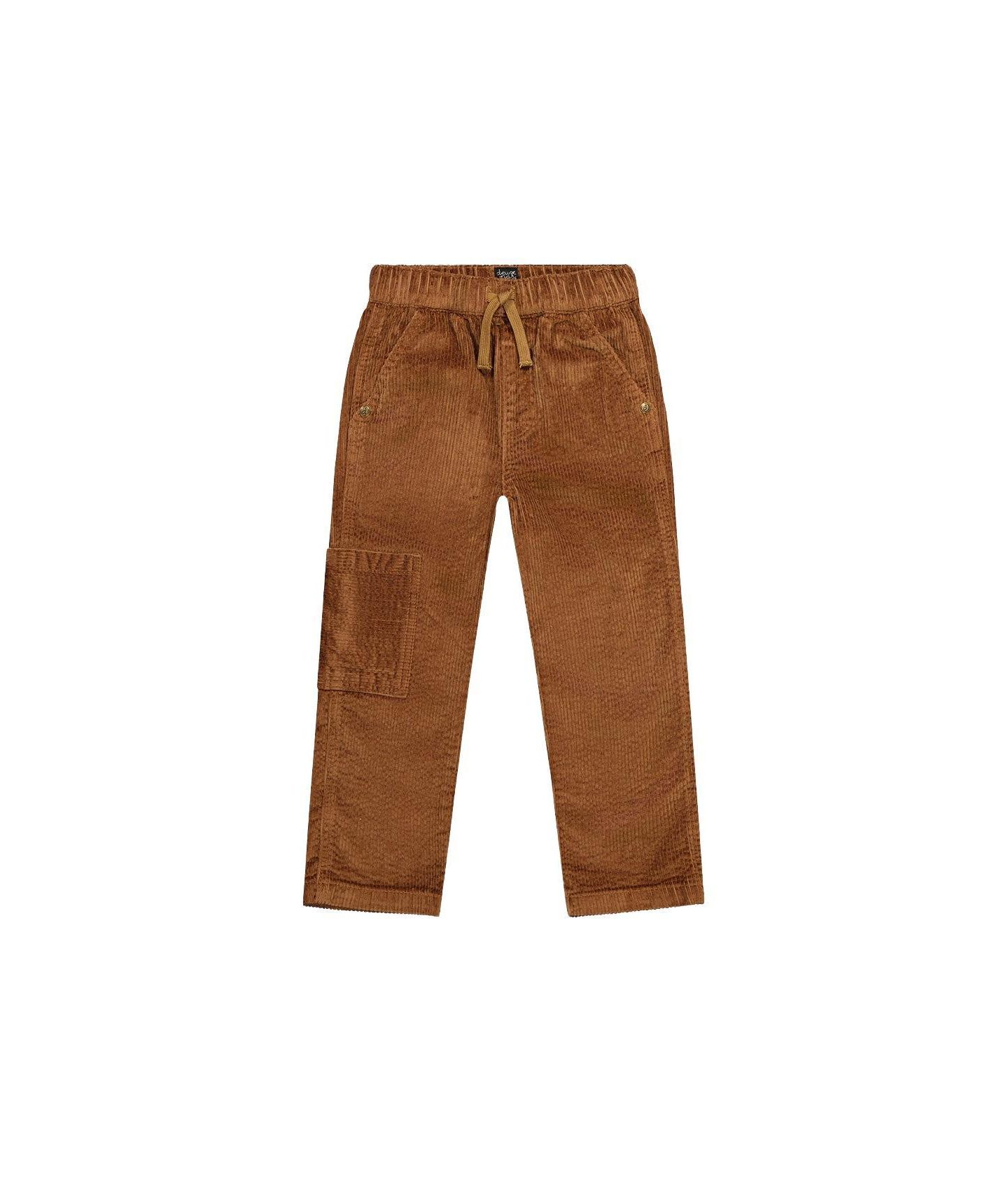 Брюки Deux par Deux Stretch Corduroy with Cargo Pocket для мальчиков-малышей, цвет: Коричневый — фото 1