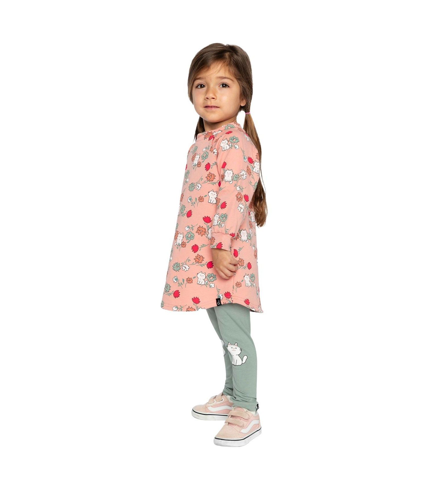 Little Girls Girl's(6-8) Cat Print French Terry Dress