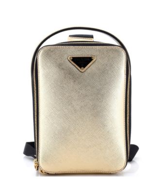 Brique Top Handle Sling Bag Saffiano Leather