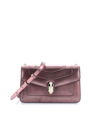 Small Serpenti Forever Shoulder Bag Metallic Leather