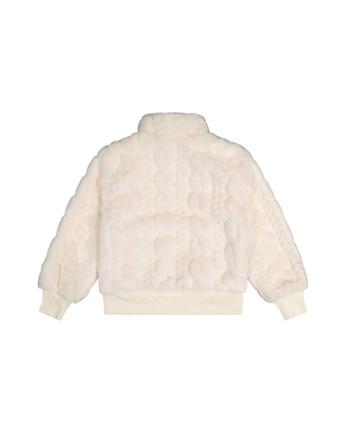 Куртка Deux par Deux Faux Fur Jacquard для девочек, цвет: Бежевый — фото 8