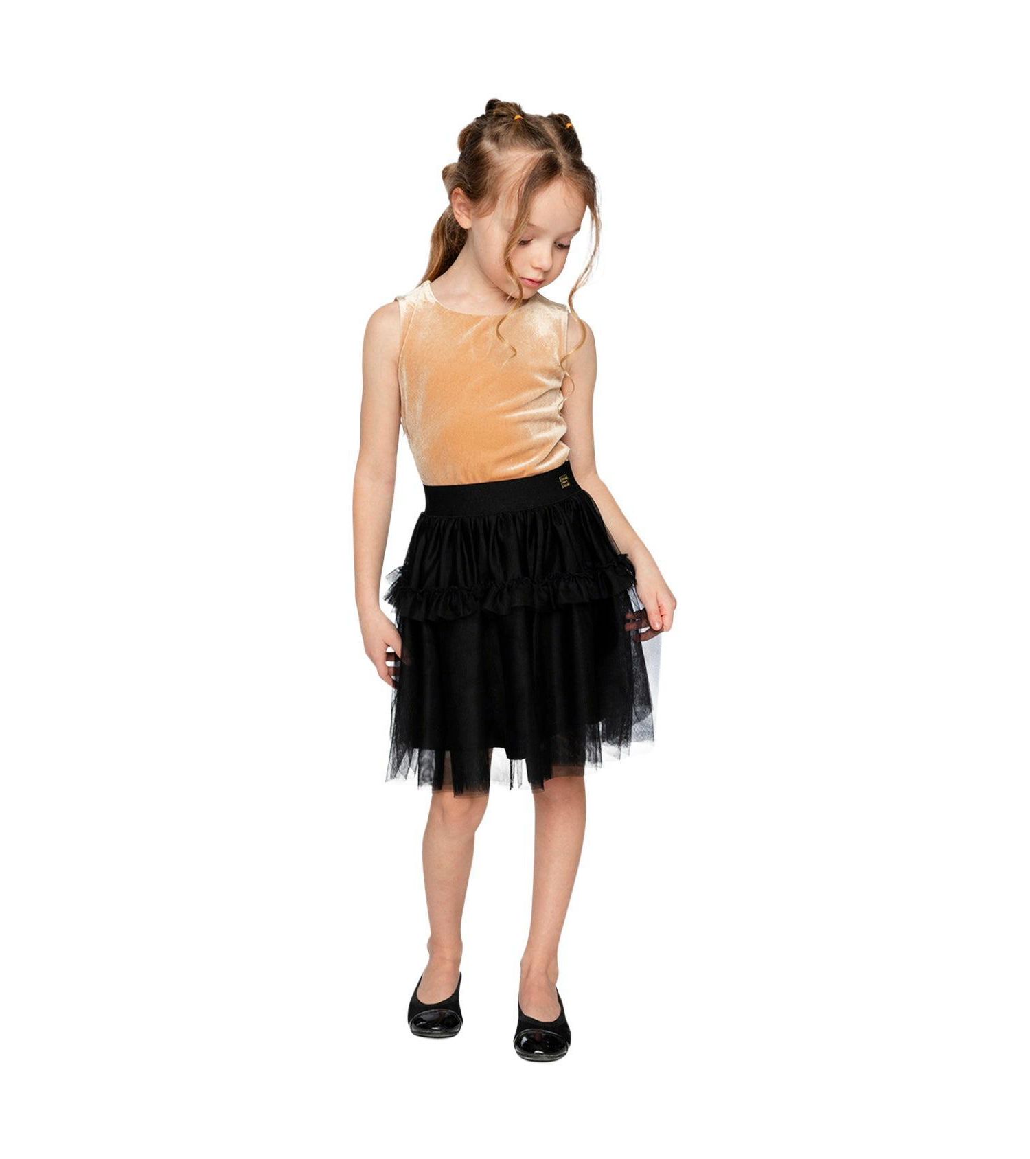 Little and Big Girl's (6-14) Bi-Material Sleeveless Dress
