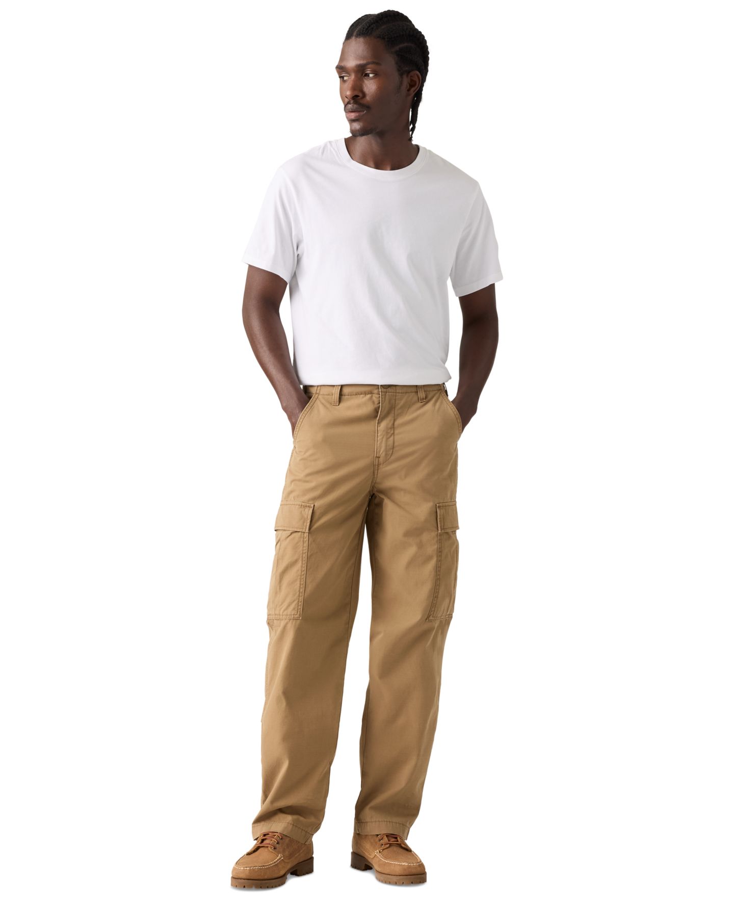 Мужские брюки Levi's XX Chino Straight Cargo, цвет: Ermine — фото 3