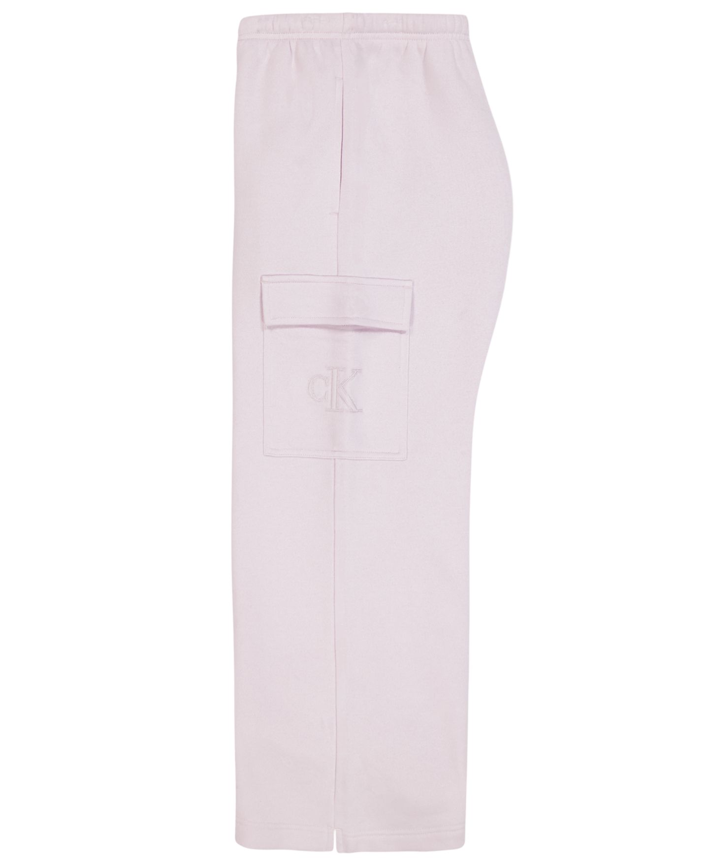 Брюки Calvin Klein Monologo Wide-Leg Cargo Fleece для девочек, цвет: Орхидея ледяной — фото 3