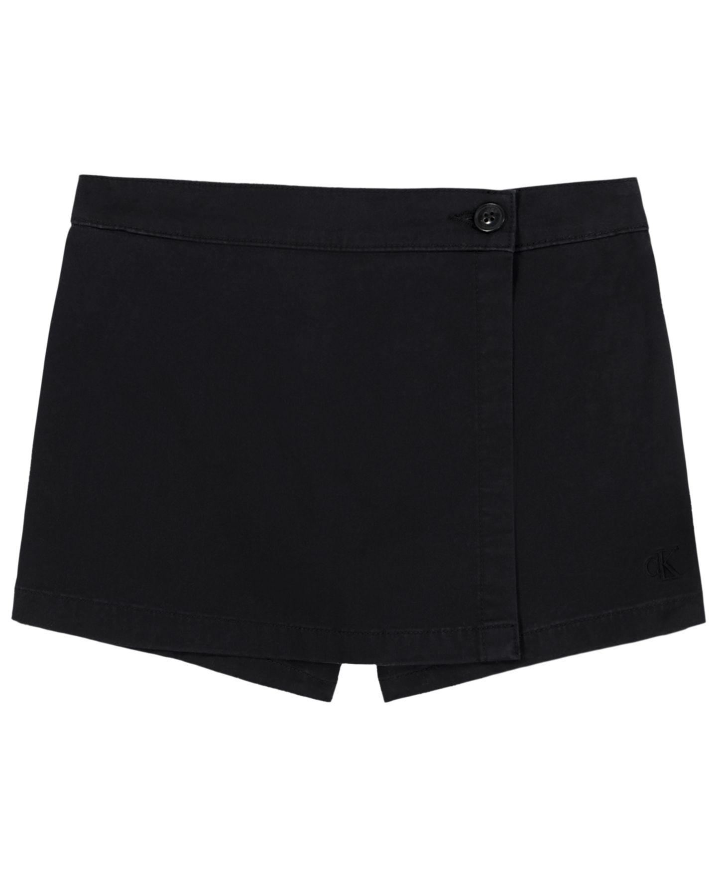 Юбка-шорты Calvin Klein Sateen Skort для девочек, цвет: Чёрный — фото 1