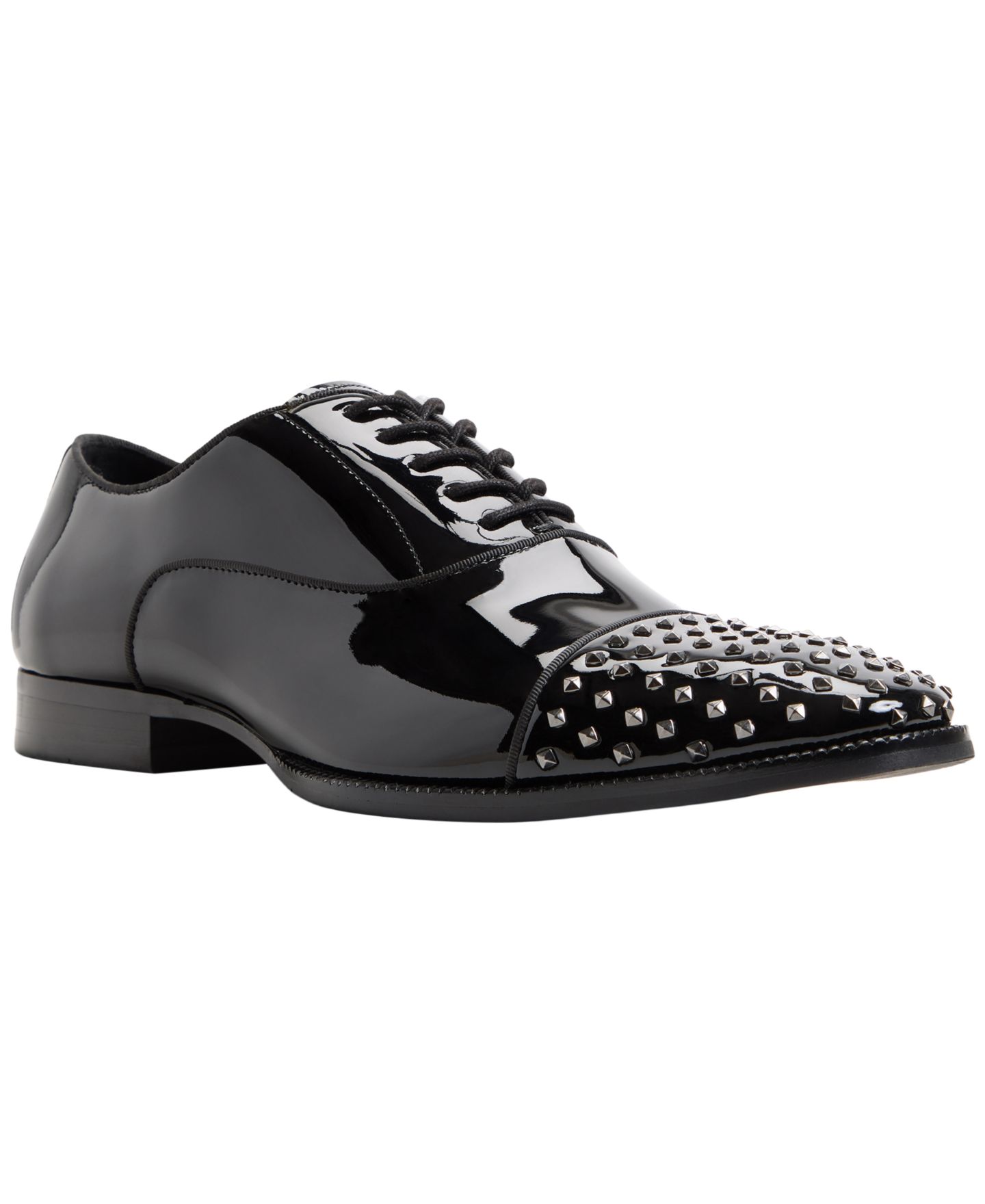 Мужские туфли ALDO Ed Studded Leather Oxfords, цвет: Чёрный — фото 1