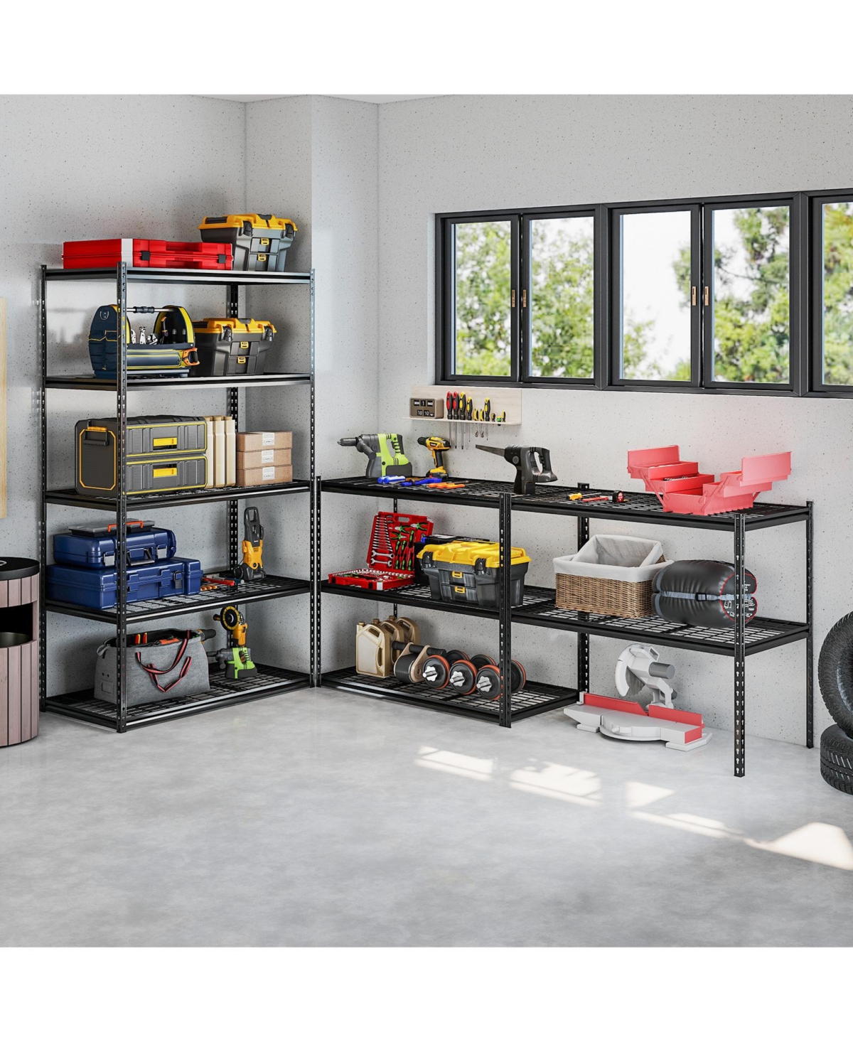 Costway Tier Heavy-Duty Utility Shelf with Adjustable Wire Racks