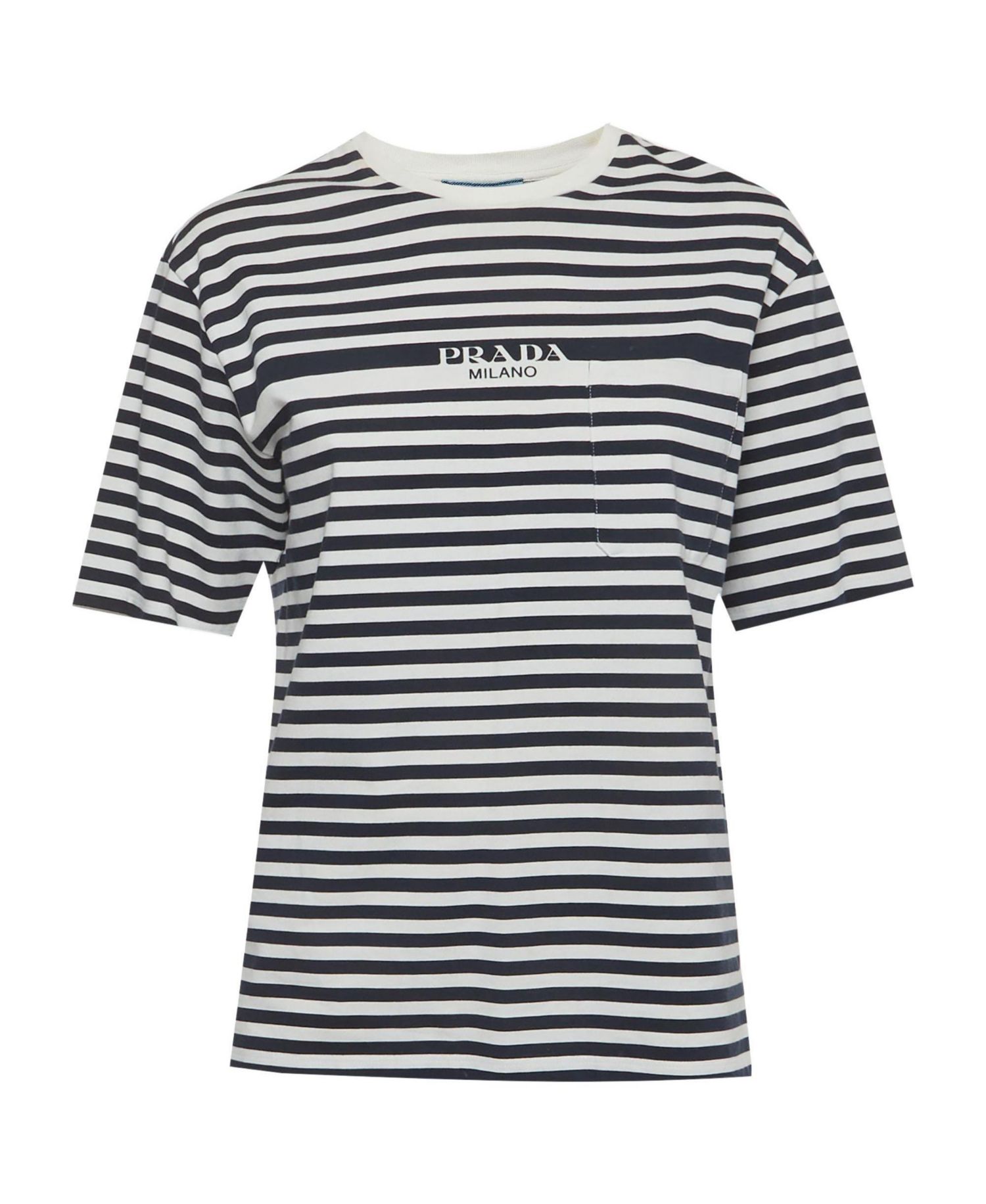 Women's Striped Logo Cotton Knit T-Shirt