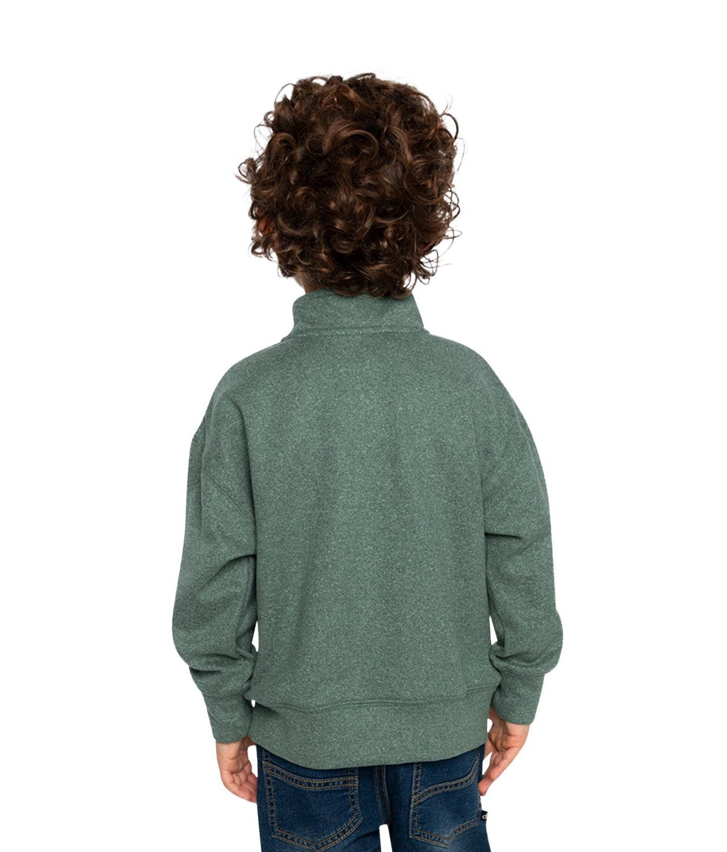 Свитер Deux par Deux Half Zip Mock Neck для мальчиков-малышей, цвет: Тёмный зелёный — фото 4