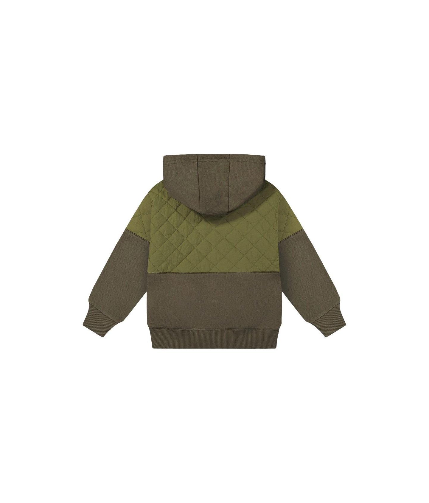 Кардиган Deux par Deux Full Zip Hooded Bi-Material для мальчиков-малышей, цвет: Зелёный — фото 6