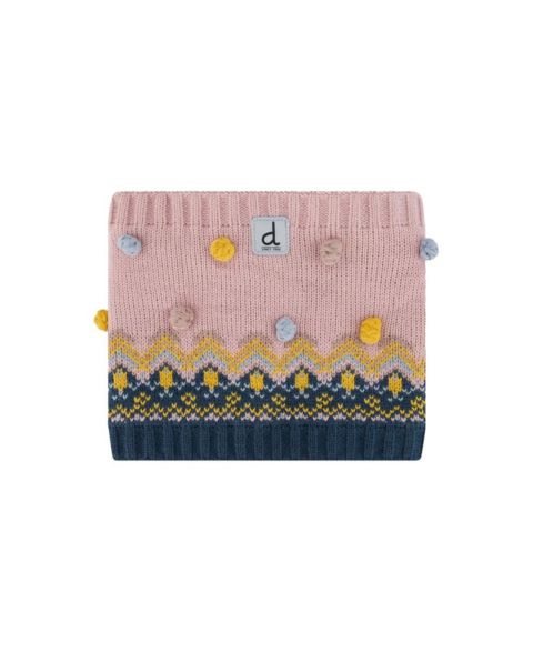 Deux par Deux Big Girl (7-12) Winter Knit Neckwarmer, цвет: Розовый / Синий
